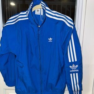 adidas Royal Blue Track Jacket with White Stripes